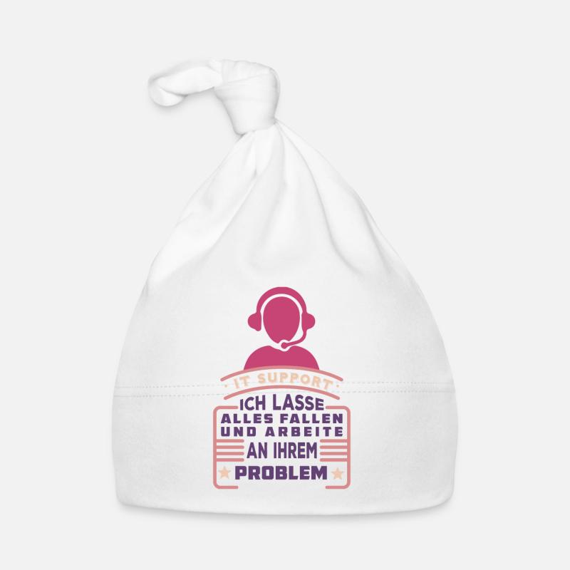 Umriss Eines Call-Center-Mitarbeiter Baby Bio-Mütze