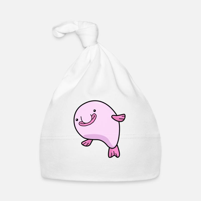 Blobfisch Sticker Blobfisch Geschenkidee Blobfisch - Baby Bio-Mütze - Weiß