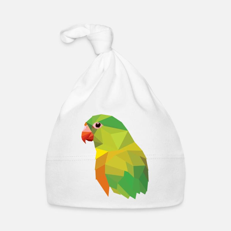 Parrot bird mosaic low poly Organic Baby Cap