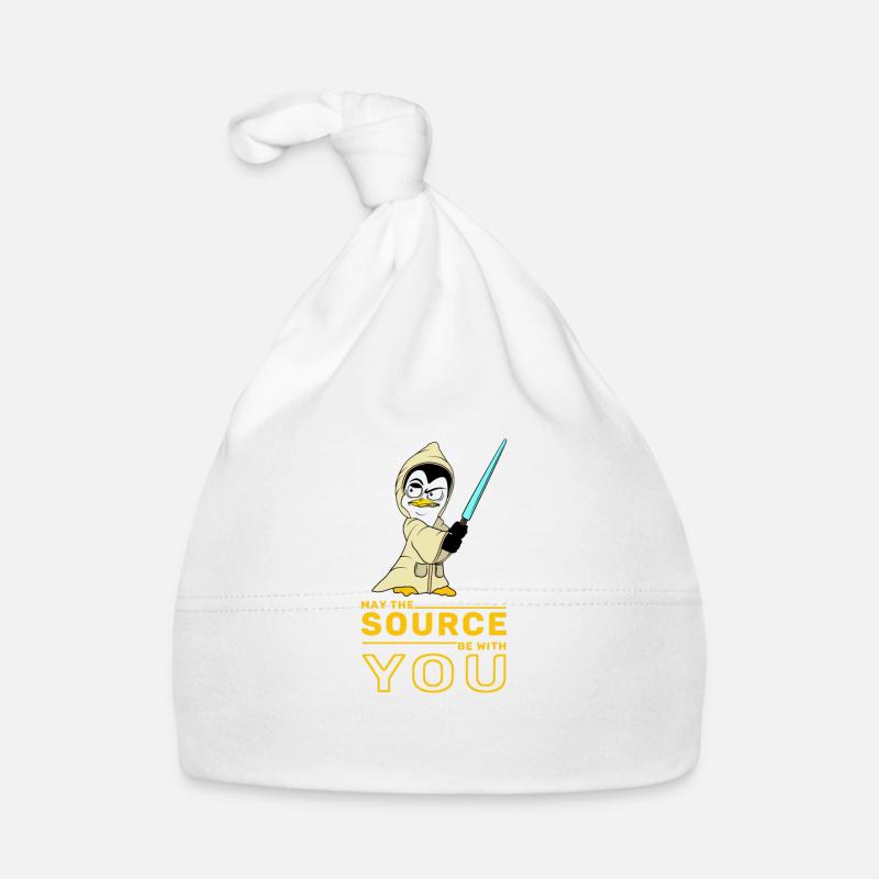 IT nerd Linux Linux penguin geek software engineer - Organic Baby Cap - white