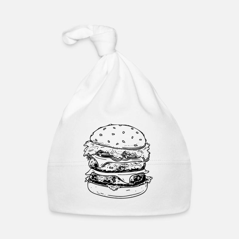 Burger - Bonnet bio Bébé - blanc