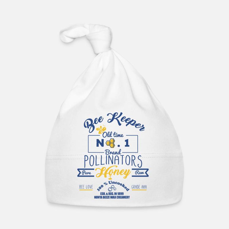 Bee Keepers Pollinators Honey Farmer Bottle Label Baby Bio-Mütze