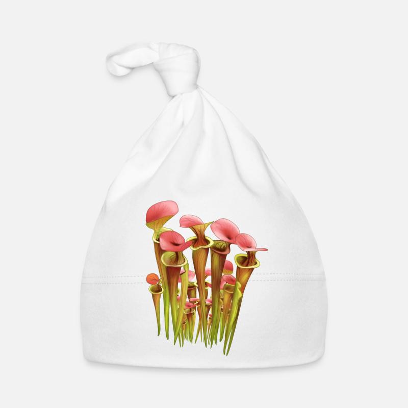 Jardin Carnivore Sarracenia - Bonnet bio Bébé - blanc