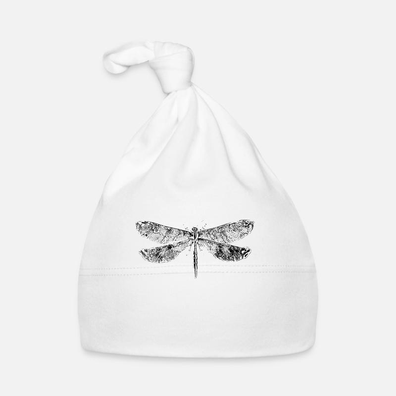 Libelle - Baby Bio-Mütze - Weiß