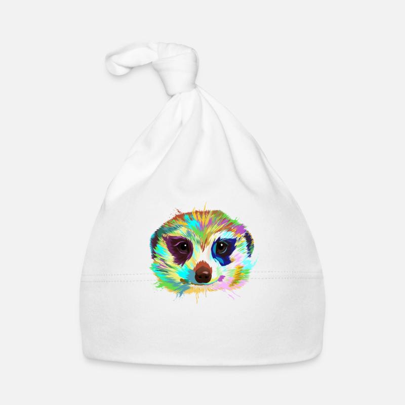 Portrait de suricate Bonnet bio Bébé
