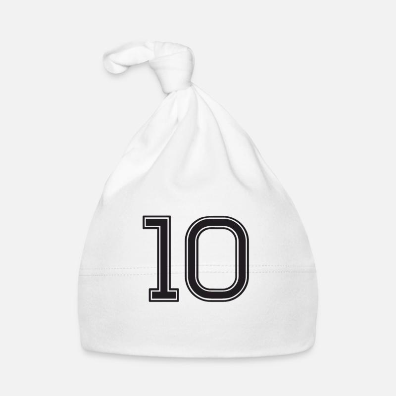 Jersey number 10 Organic Baby Cap