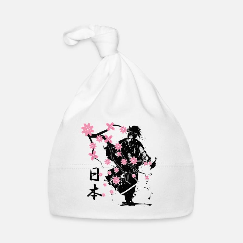 samouraï guerrier sakura fleur style Bonnet bio Bébé