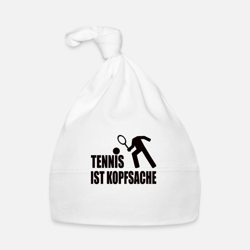 Tennis ist Kopfsache Statement Baby Bio-Mütze