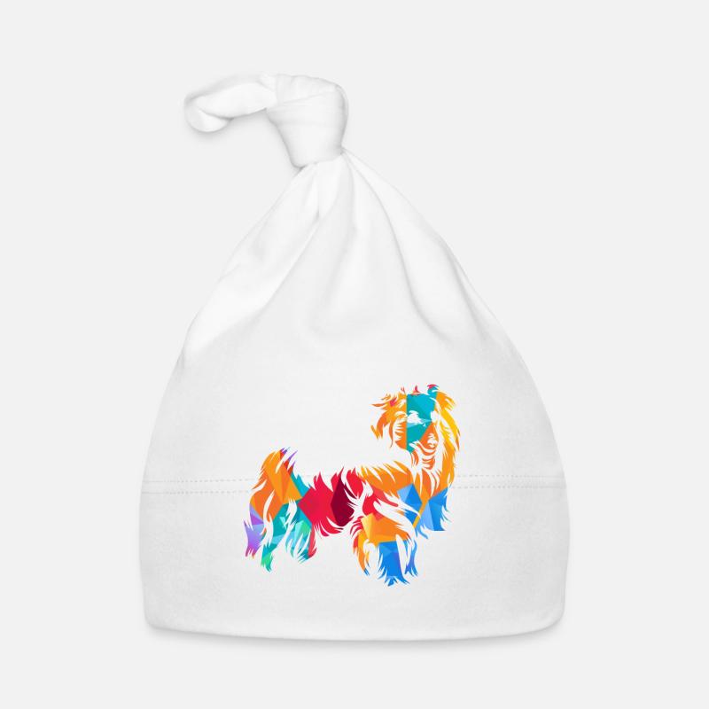 Shetland Schäferhund Geschenk - Baby Bio-Mütze - Weiß