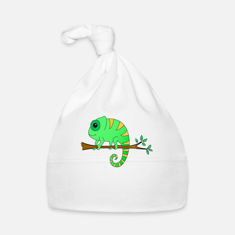 Chameleon on a branch Organic Baby Cap