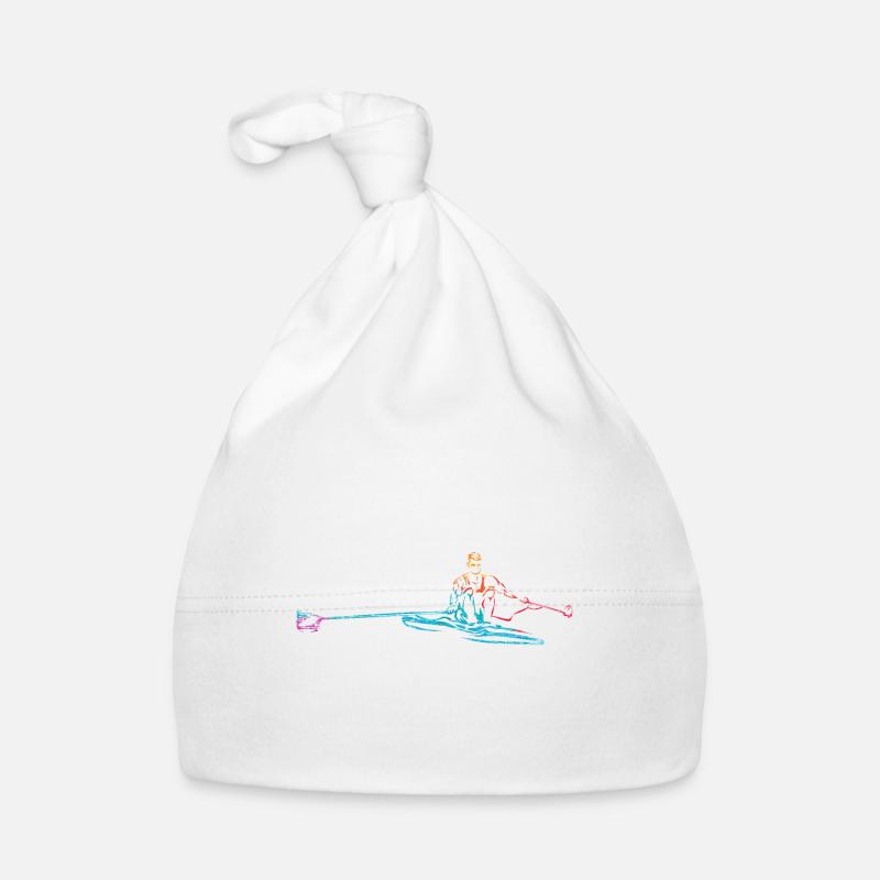 rowing - Organic Baby Cap - white