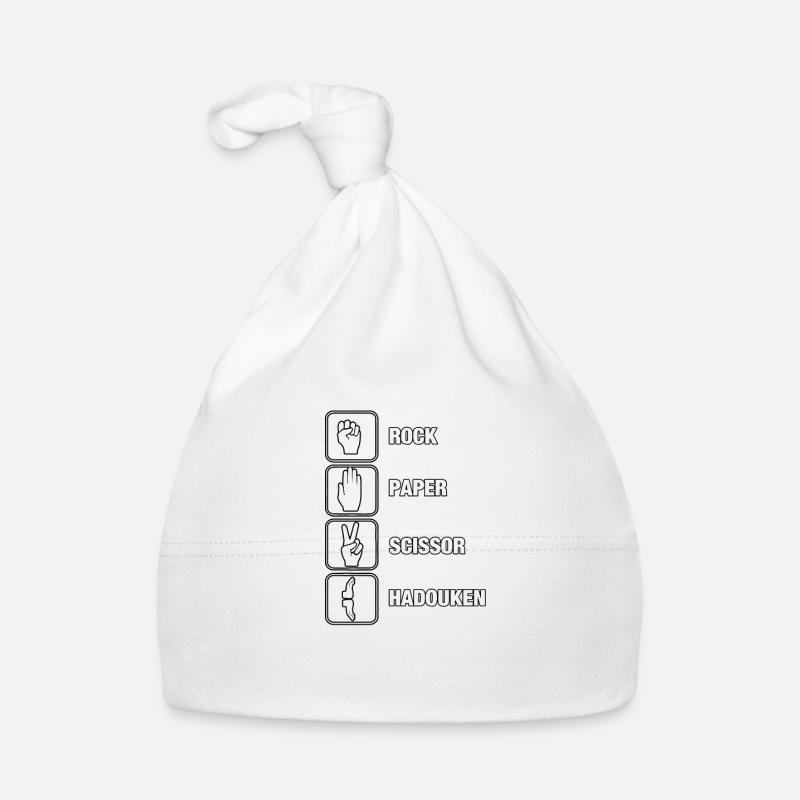 Hadouk de ciseaux de papier de roche Bonnet bio Bébé