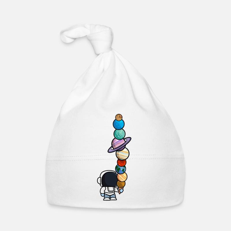 Astronaut Ice Cream Eating Planets Funny Organic Baby Cap