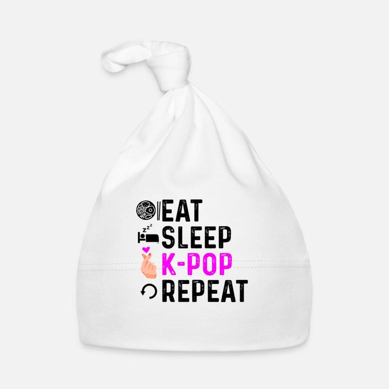 Mangez Sleep Korean Pop Repeat Bonnet bio Bébé