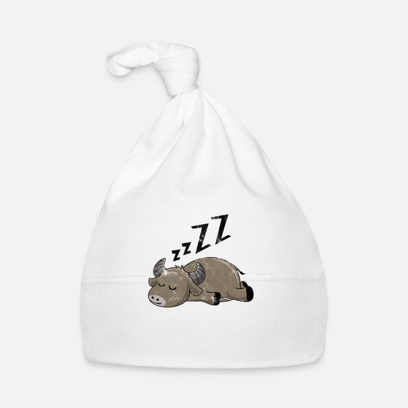 Schlafender Büffel Baby Bio-Mütze