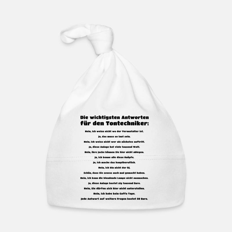 Tontechniker Spruch Baby Bio-Mütze
