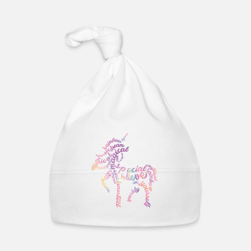 Das süße Einhorn - Baby Bio-Mütze - Weiß