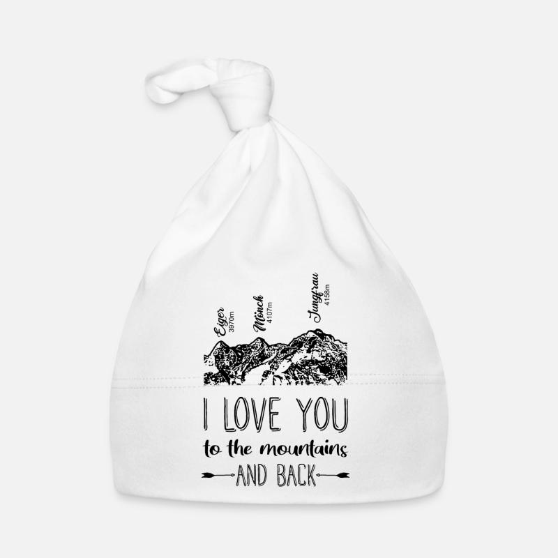 Eiger Mönch Jungfrau Alps Mountains Organic Baby Cap