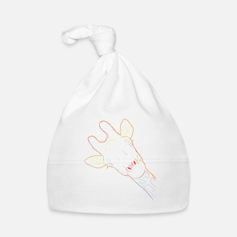 Giraffe - Baby Bio-Mütze - Weiß