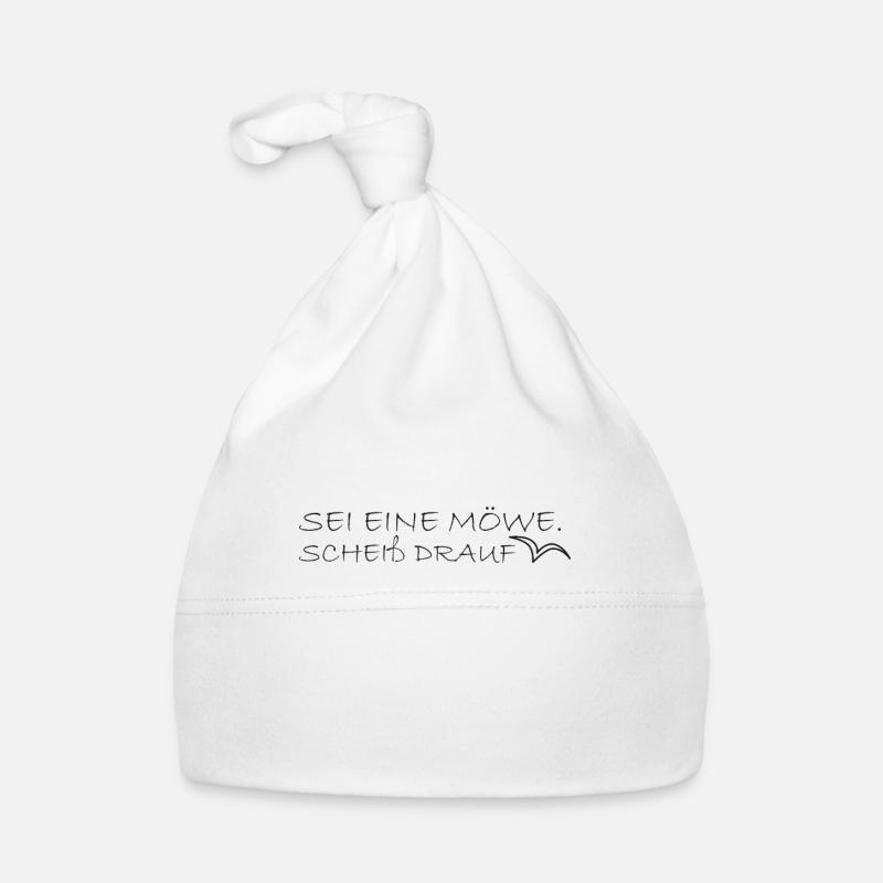 Scheiß drauf - Sei eine Möwe lustige Geschenkidee Baby Bio-Mütze