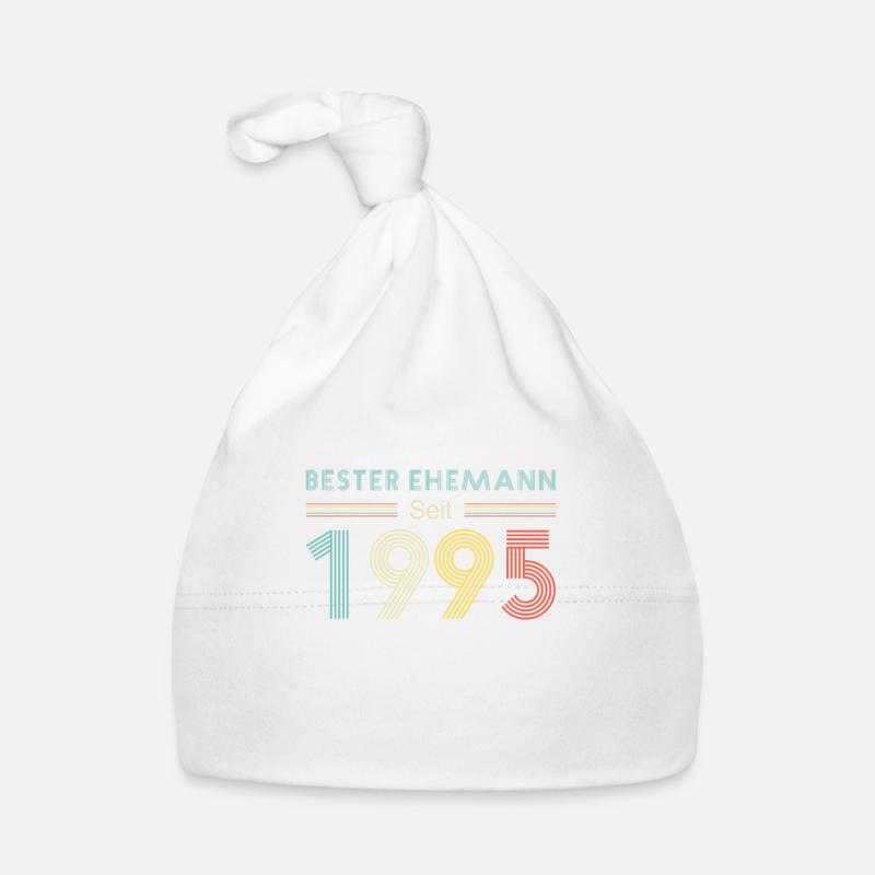 Bester Ehemann Seit 1995 25. Hochzeitstag Silberne Baby Bio-Mütze