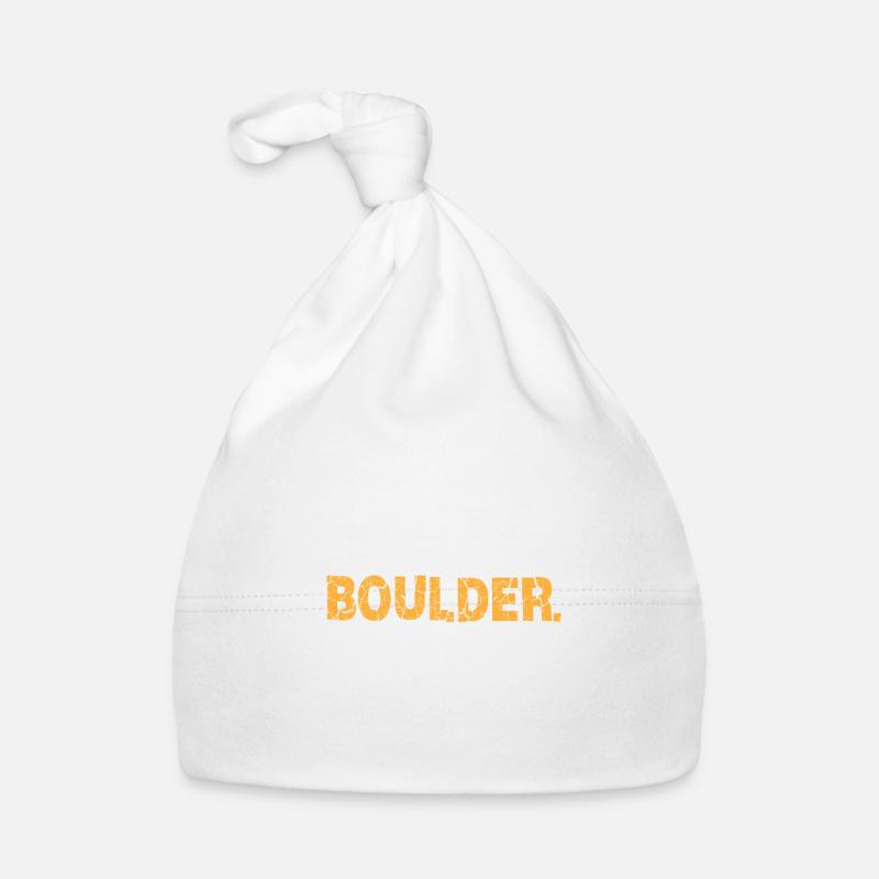 EAT SLEEP BOULDER REPEAT Climbing Climbing Wall - Organic Baby Cap - white