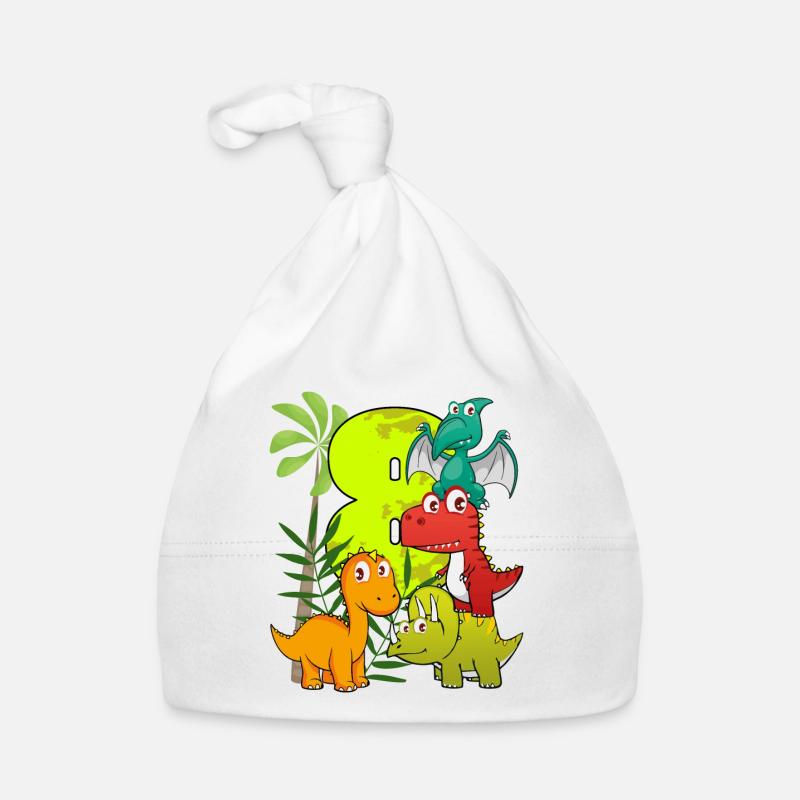 8 year old birthday boy eight 8. Dino T-Rex Organic Baby Cap