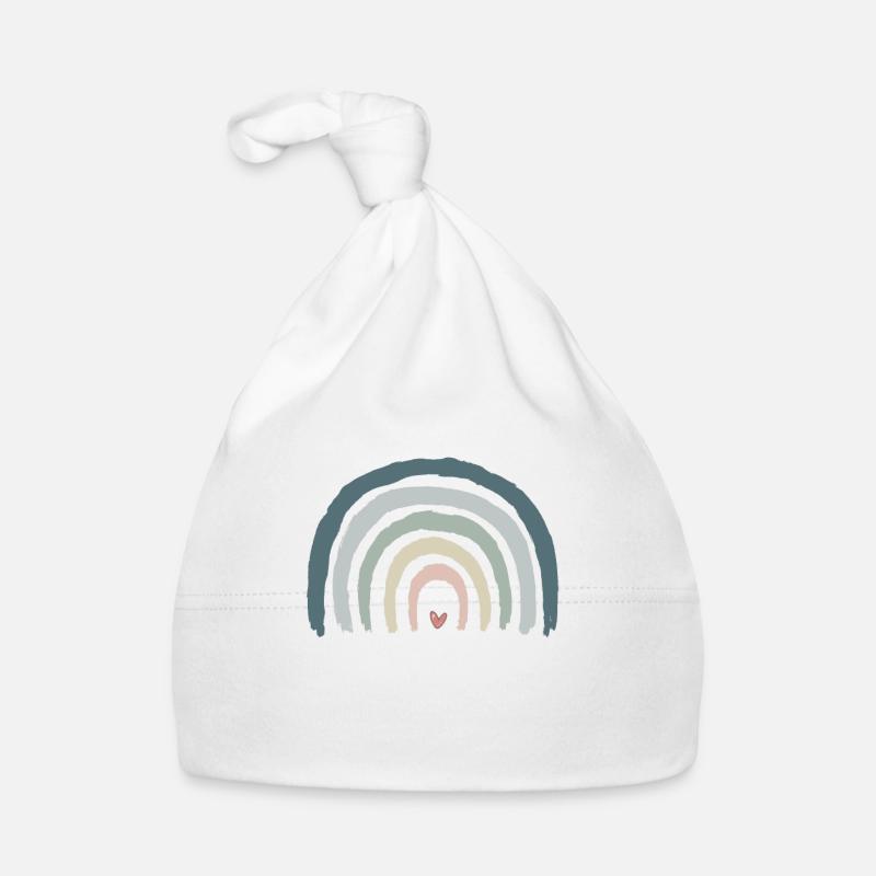 Corona rainbow Everything will be fine vintage blank Organic Baby Cap