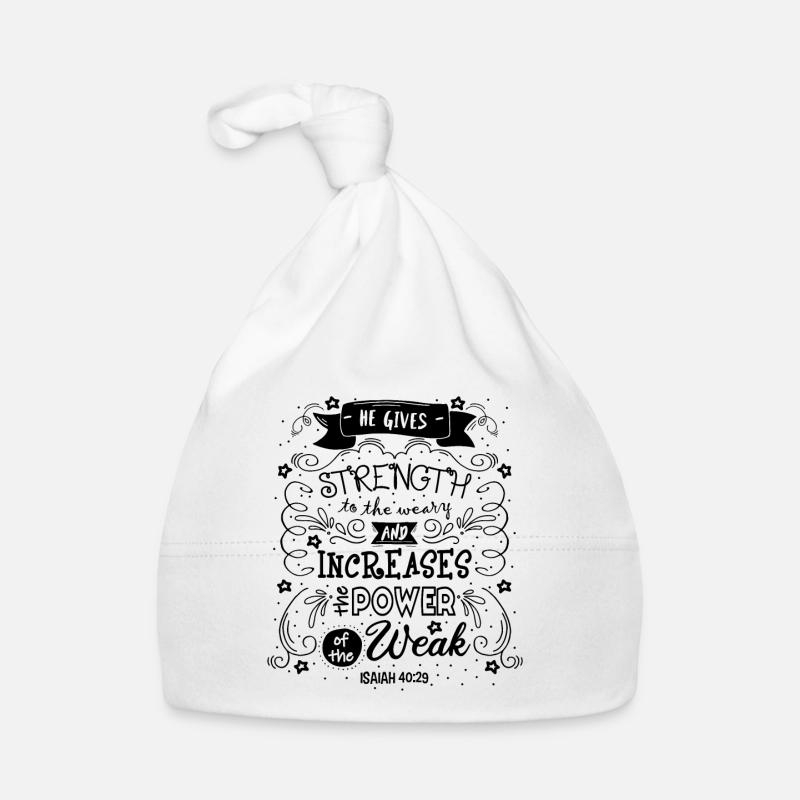 Bibel & Christliche Geschenke - Baby Bio-Mütze - Weiß
