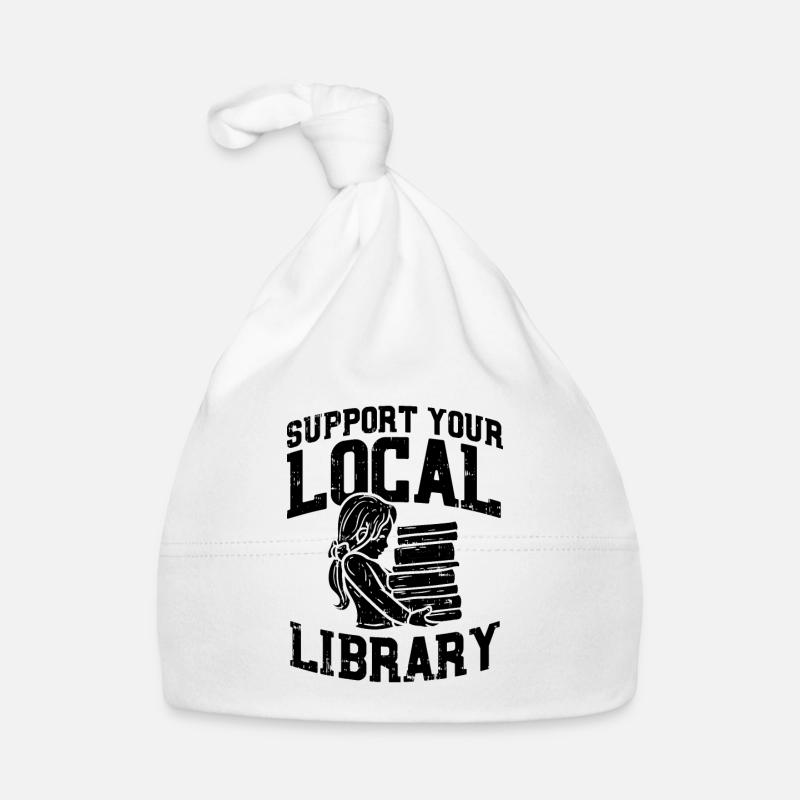 Librarian library gift Organic Baby Cap