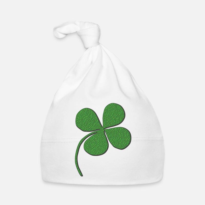 Kleeblatt vierblaettrig 3d Baby Bio-Mütze