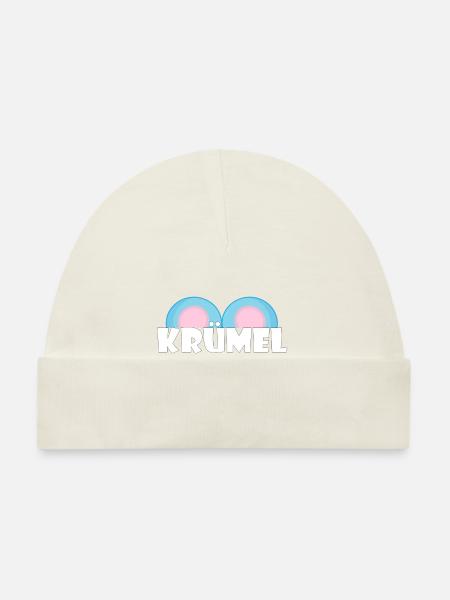 Kosename Krümel Geschenkidee - Baby Bio-Mütze - Navy - Vorne