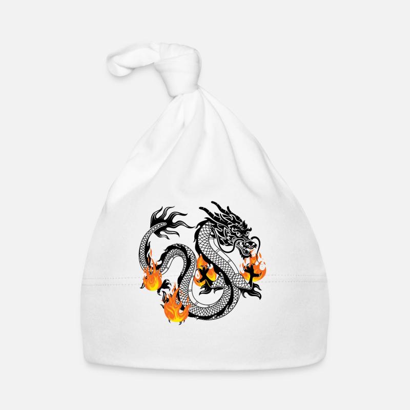 Dragon Dragons Conception dragon - Bonnet bio Bébé - blanc