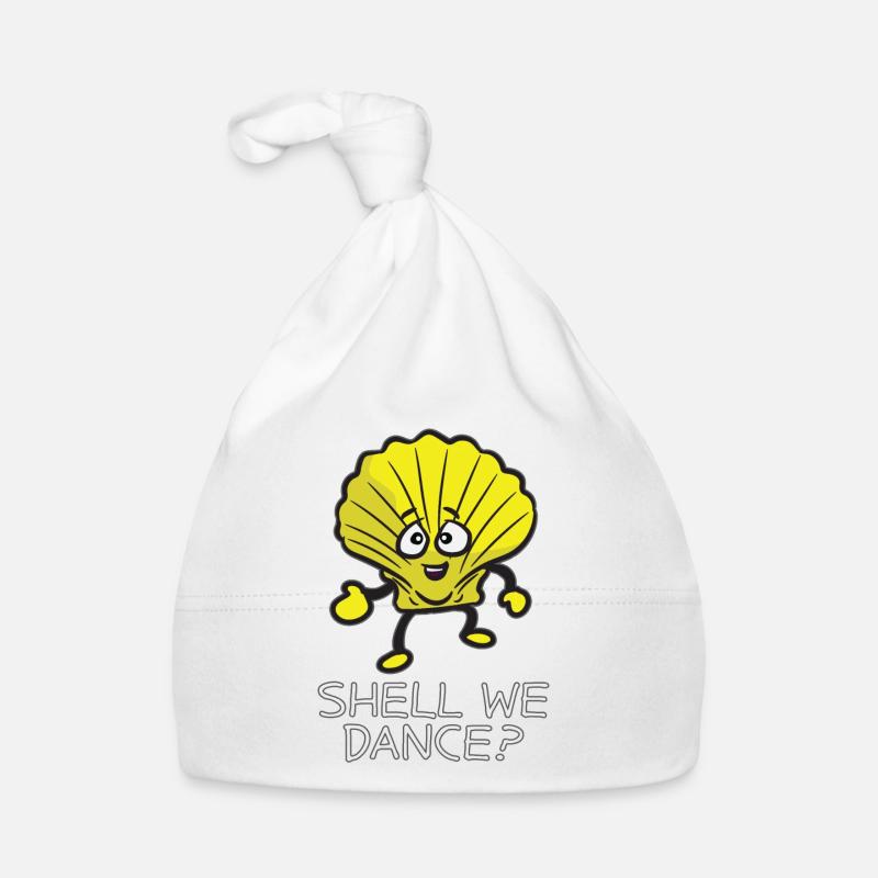 SHELL WE DANCE Funny Dancing Shell Humour Bonnet bio Bébé