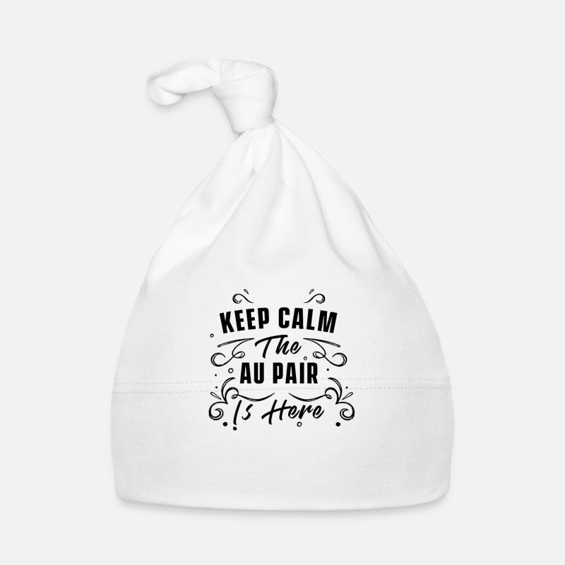 Keep calm the au pair is here Organic Baby Cap