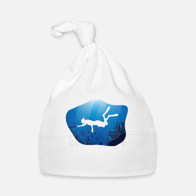 Apnée graphique Apnée apnée apnée apnée océan Bonnet bio Bébé