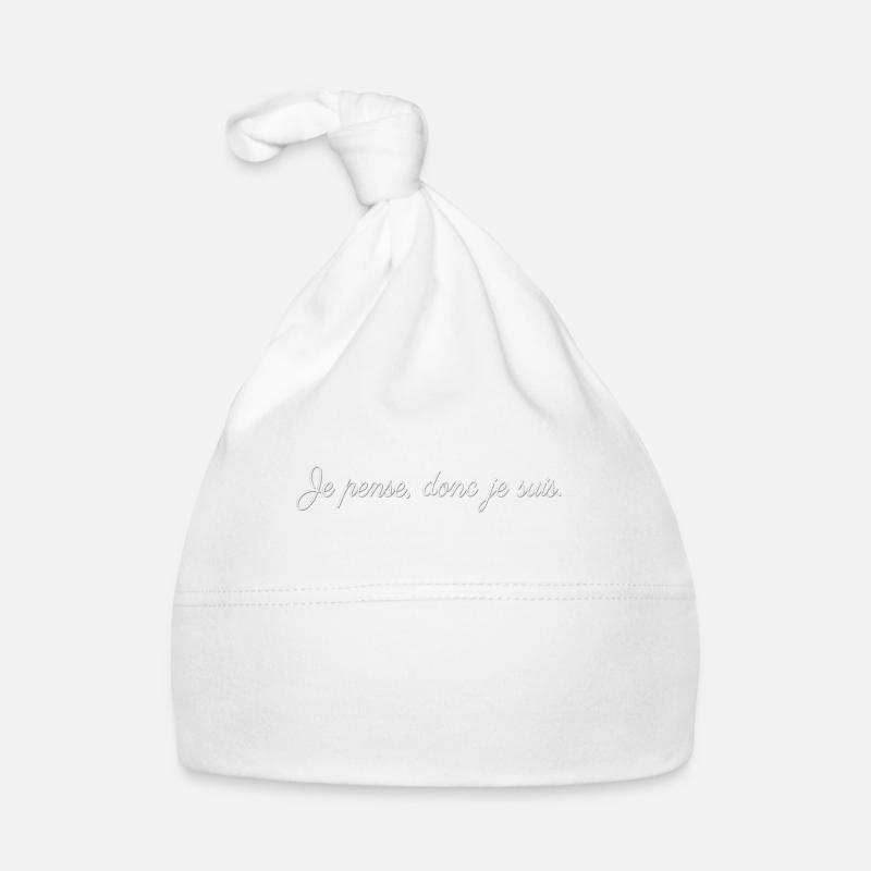 je pense donc je suis Bonnet bio Bébé