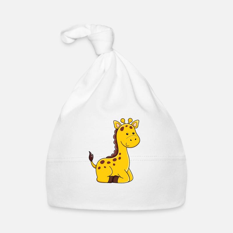 Giraffe cute giraffe drawing Organic Baby Cap