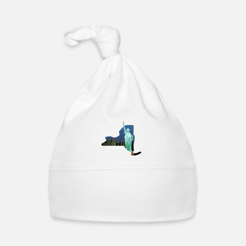 New York Proud State Motto L'imprimé Empire State Bonnet bio Bébé