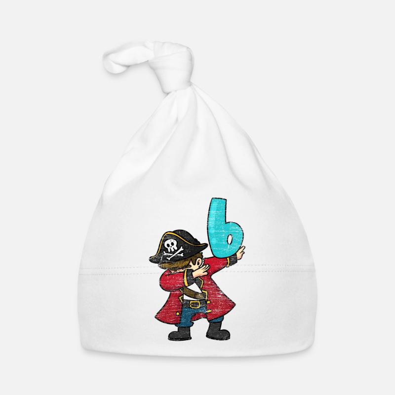 Captain Pirate Dab's 6th birthday Organic Baby Cap