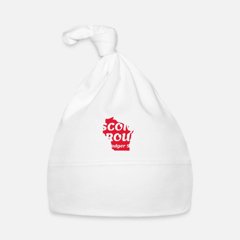 Wisconsin Proud State Devise The Badger State print Bonnet bio Bébé