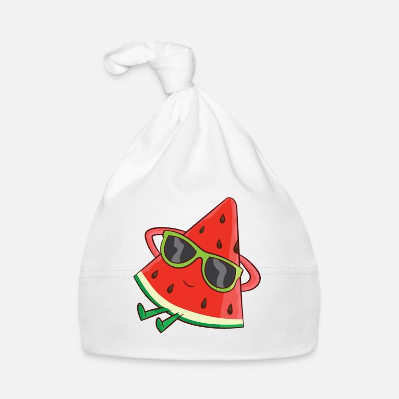 Coole Wassermelone mit Sonnenbrille Sommer Melone Baby Bio-Mütze