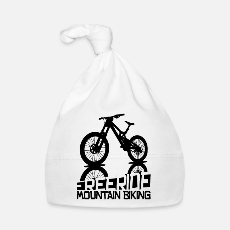Silhouette de VTT freeride Bonnet bio Bébé