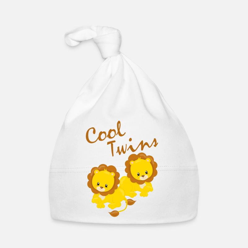 Gémeaux cadeau Lion frères et sœurs drôle Bonnet bio Bébé