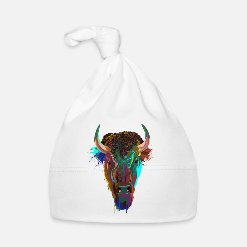 Bisonte splash Cappellino ecologico per neonato