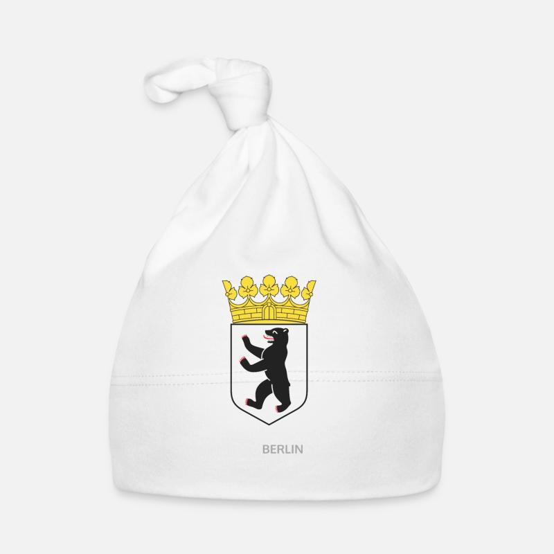Idée cadeau Bärenstark, capitale de Berlin, blason Bonnet bio Bébé