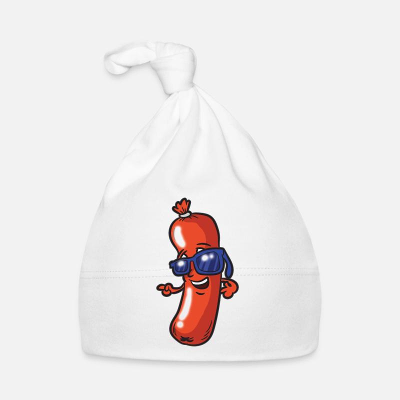 Saucisse Sucuk - Bonnet bio Bébé - blanc