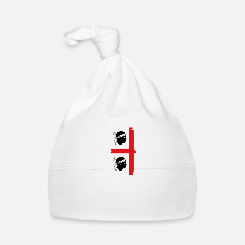Sardaigne Sardaigne Drapeau sarde Sarde Italie - Bonnet bio Bébé - blanc