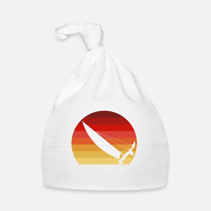 Catamaran au coucher du soleil - Bonnet bio Bébé - blanc
