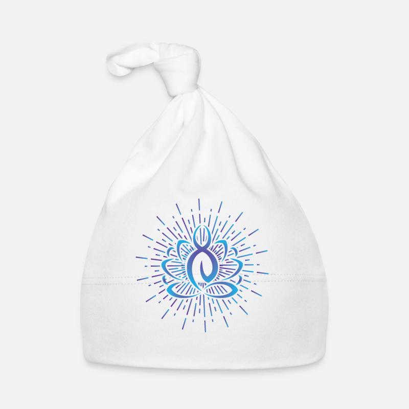 Fleur de fleur de lotus - Bonnet bio Bébé - blanc